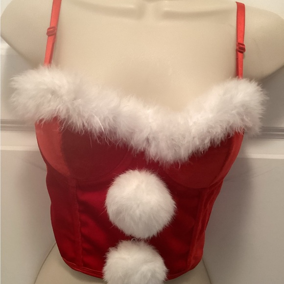 BS Lingerie Madonna Style Red Bustier Bra Corset Top Size Small - Picture 1 of 9